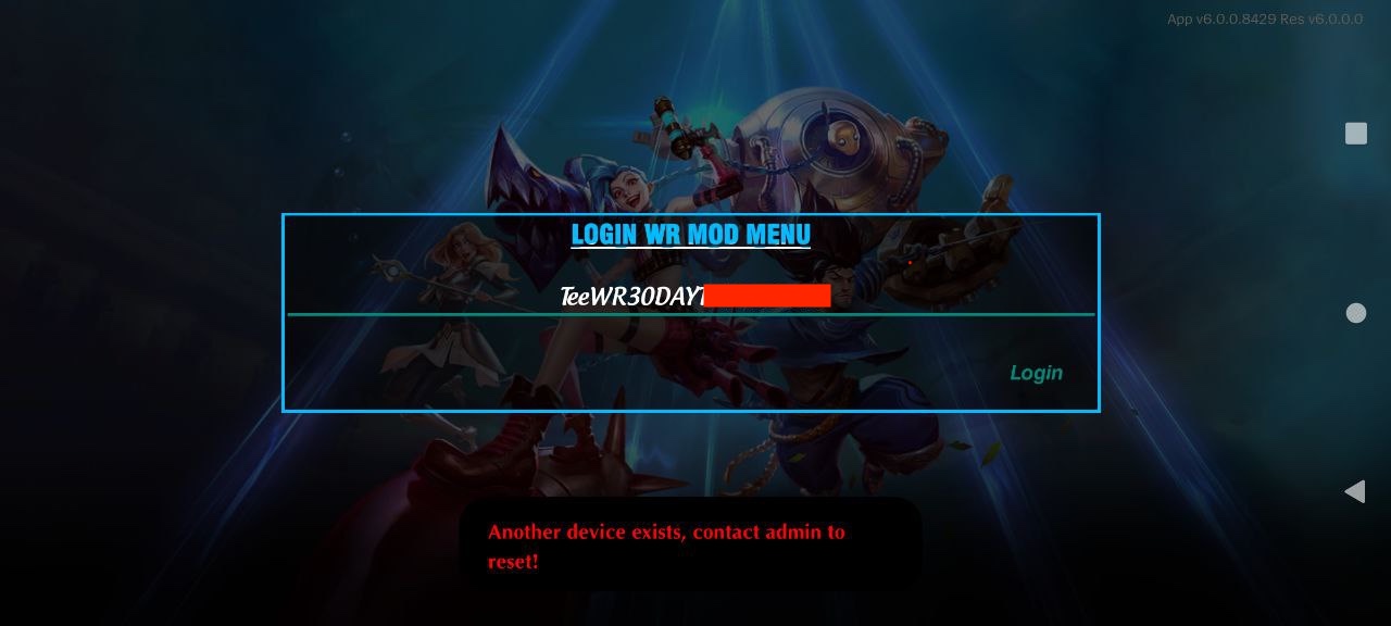 WildRift map hack - contact admin to reset